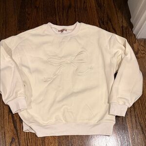 Bailey Rose cream bow sweatshirt